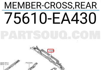 Nissan 75610EA430 MEMBER-CROSS,REAR