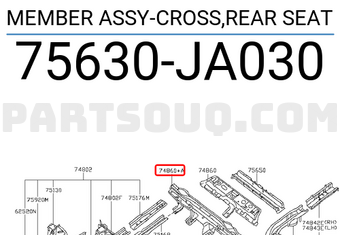 Nissan 75630JA030 MEMBER ASSY-CROSS,REAR SEAT