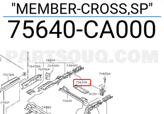 Nissan 75640CA000 MEMBER-CROSS,SP