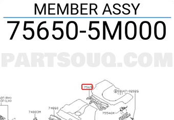 Nissan 756505M000 MEMBER ASSY