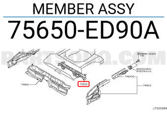 Nissan 75650ED90A MEMBER ASSY
