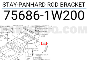 Nissan 756861W200 STAY-PANHARD ROD BRACKET