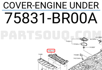 Nissan 75831BR00A COVER-ENGINE UNDER