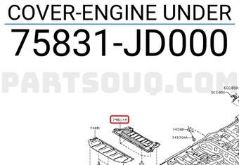 Nissan 75831JD000 COVER-ENGINE UNDER