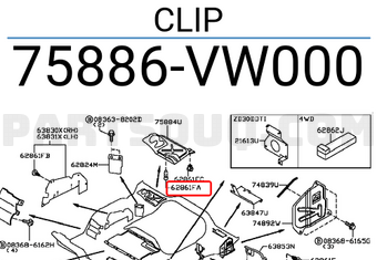 Nissan 75886VW000 CLIP