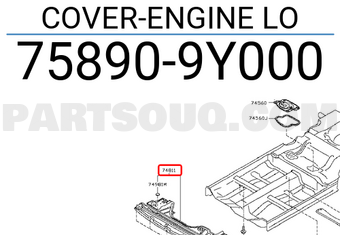 Nissan 758909Y000 COVER-ENGINE LO