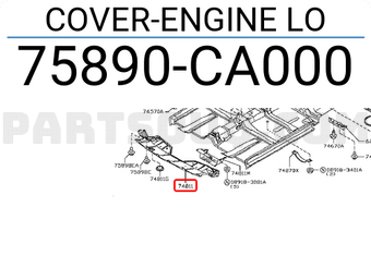 Nissan 75890CA000 COVER-ENGINE LO