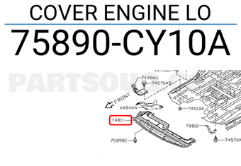 Nissan 75890CY10A COVER ENGINE LO