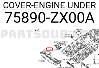 Nissan 75890ZX00A COVER-ENGINE UNDER