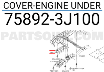Nissan 758923J100 COVER-ENGINE UNDER