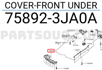 Nissan 758923JA0A COVER-FRONT UNDER