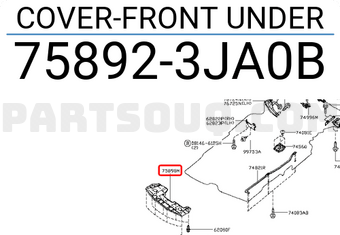 Nissan 758923JA0B COVER-FRONT UNDER
