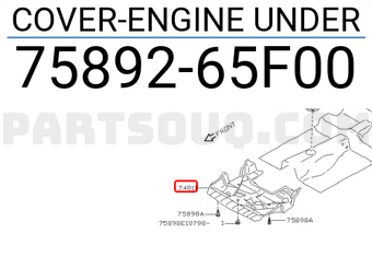 Nissan 7589265F00 COVER-ENGINE UNDER