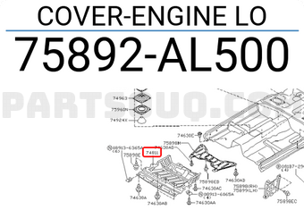Nissan 75892AL500 COVER-ENGINE LO