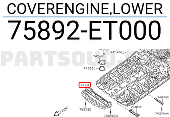 Nissan 75892ET000 COVERENGINE,LOWER