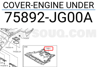 Nissan 75892JG00A COVER-ENGINE UNDER