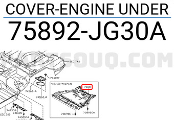Nissan 75892JG30A COVER-ENGINE UNDER