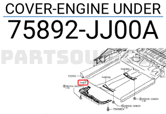 Nissan 75892JJ00A COVER-ENGINE UNDER