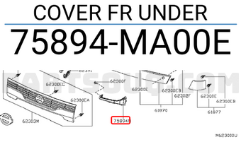 Nissan 75894MA00E COVER FR UNDER