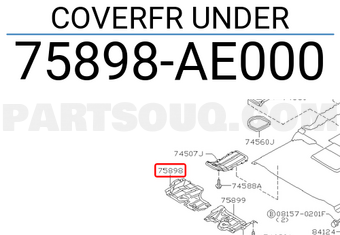 Nissan 75898AE000 COVERFR UNDER