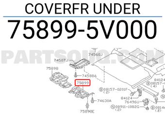 Nissan 758995V000 COVERFR UNDER