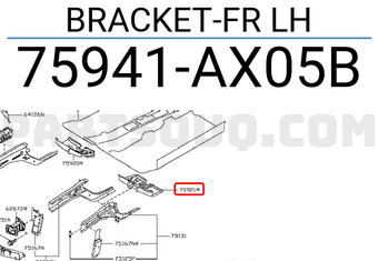 Nissan 75941AX05B BRACKET-FR LH