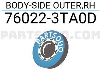 Nissan 760223TA0D BODY-SIDE OUTER,RH