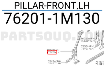 Nissan 762011M130 PILLAR-FRONT,LH