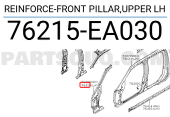 Nissan 76215EA030 REINFORCE-FRONT PILLAR,UPPER LH