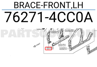 Nissan 762714CC0A BRACE-FRONT,LH