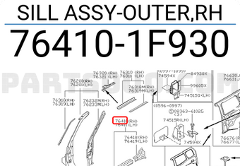 Nissan 764101F930 SILL ASSY-OUTER,RH