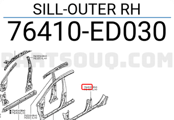Nissan 76410ED030 SILL-OUTER RH