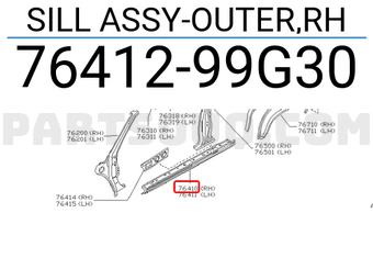 Nissan 7641299G30 SILL ASSY-OUTER,RH