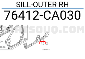 Nissan 76412CA030 SILL-OUTER RH