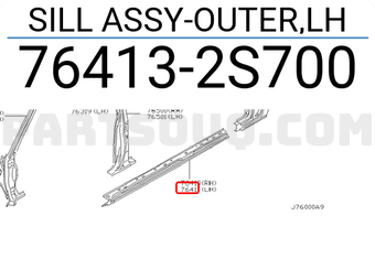 Nissan 764132S700 SILL ASSY-OUTER,LH