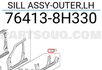 Nissan 764138H330 SILL ASSY-OUTER,LH