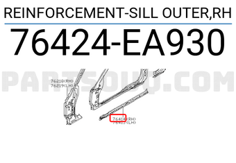 Nissan 76424EA930 REINFORCEMENT-SILL OUTER,RH