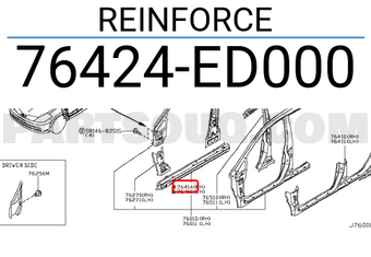 Nissan 76424ED000 REINFORCE