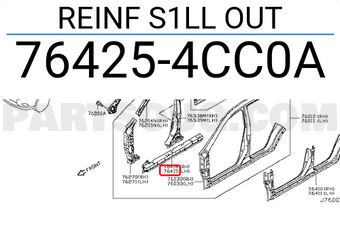 Nissan 764254CC0A REINF S1LL OUT