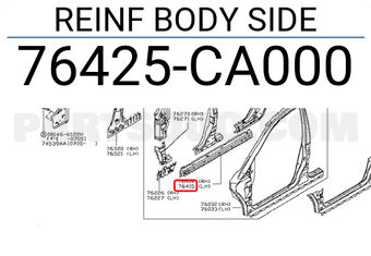 Nissan 76425CA000 REINF BODY SIDE