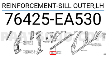 Nissan 76425EA530 REINFORCEMENT-SILL OUTER,LH