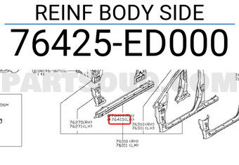 Nissan 76425ED000 REINF BODY SIDE