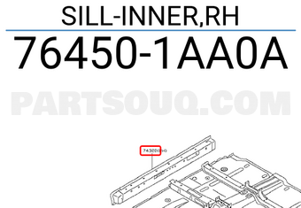 Nissan 764501AA0A SILL-INNER,RH