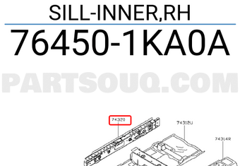 Nissan 764501KA0A SILL-INNER,RH