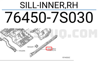 Nissan 764507S030 SILL-INNER,RH