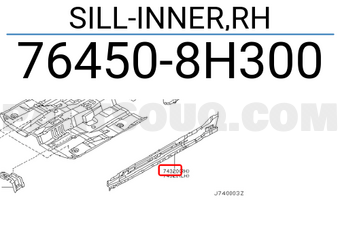 Nissan 764508H300 SILL-INNER,RH