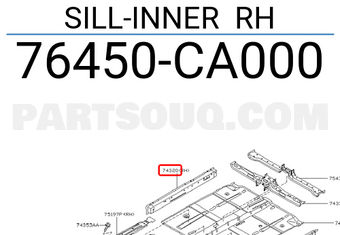 Nissan 76450CA000 SILL-INNER RH