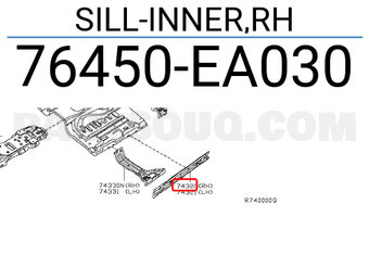 Nissan 76450EA030 SILL-INNER,RH