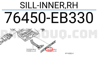 Nissan 76450EB330 SILL-INNER,RH