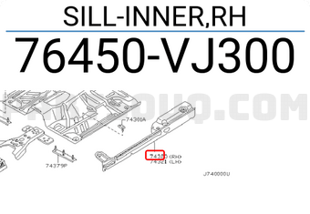 Nissan 76450VJ300 SILL-INNER,RH